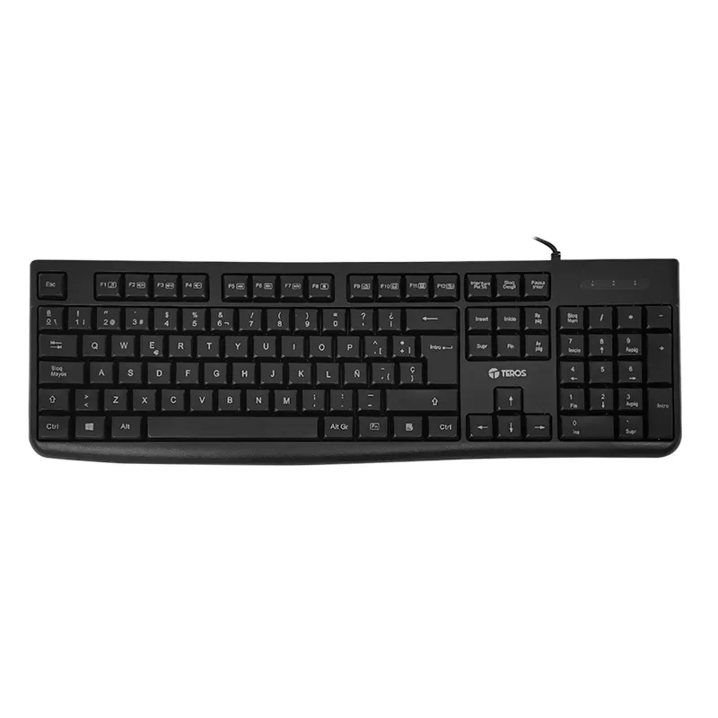 Teclado estándar TEROS TE-4067S, USB 2.0, negro