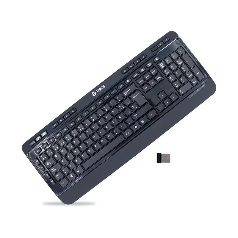 Teclado inalámbrico TEROS TE-4074CS, 2.4GHz, Receptor USB