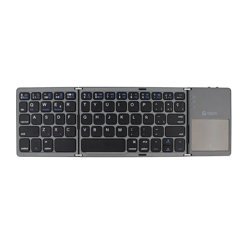 Teclado inalámbrico plegable TEROS TE-4075S, BT 3.0, USB-C
